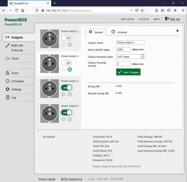 Regleta IP Inteligente NETIO PowerBox 4KF | 4 tomas Schuko con Medición y LAN - Imagen 10