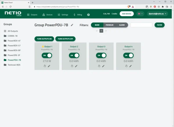 Regleta PDU IP NETIO PowerPDU 4KS | 4 tomas C13 con Medición Eléctrica - Imagen 5