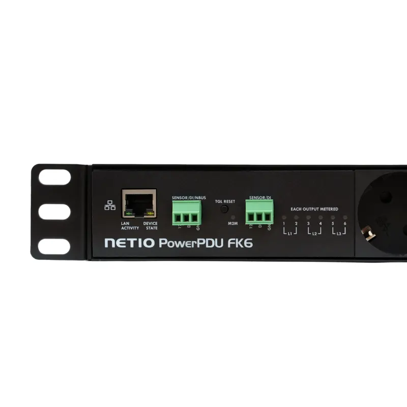 Regleta PDU IP Trifásica NETIO PowerPDU FK6 | 6 tomas Schuko con Control Remoto - Imagen 4